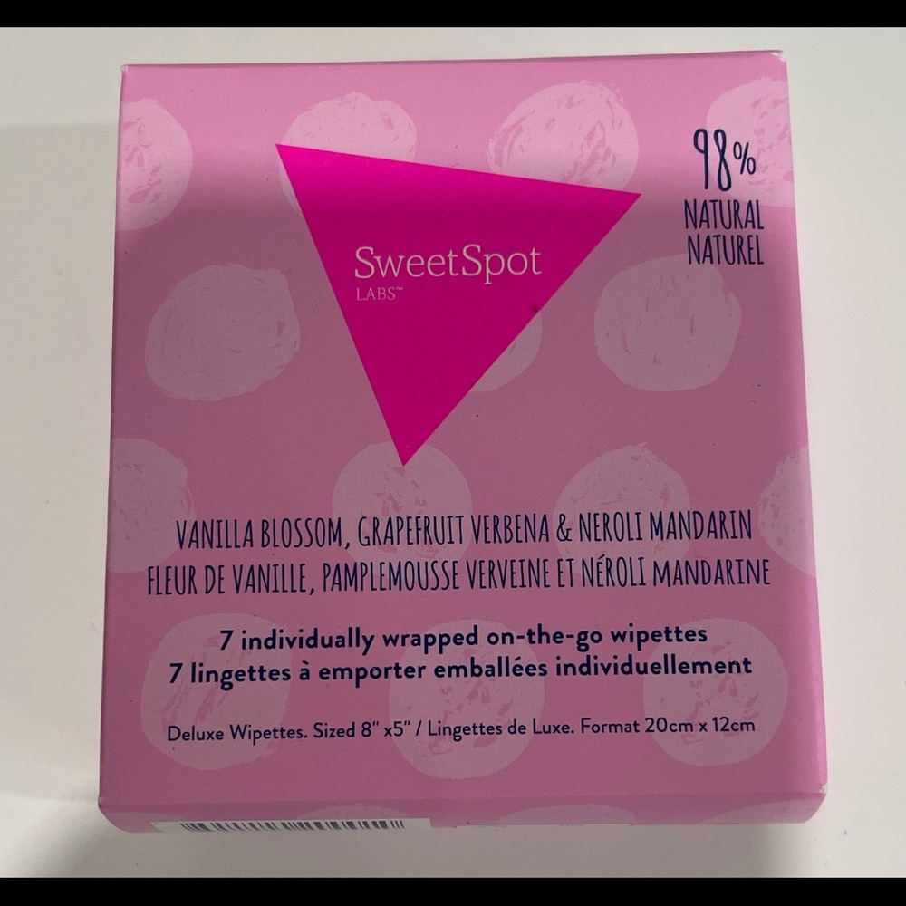 sweet spot labs 7 individual wrapped on the go wipettes
